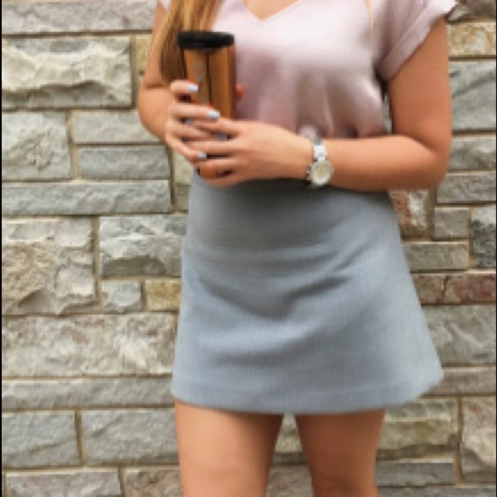 Grey mini skirt